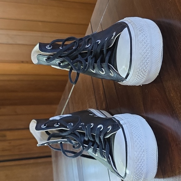 Converse Black and White platform High-Tops - Picture 1 of 8
